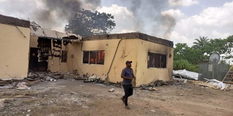 INEC office set ablaze, 340 Ballot boxes, other properties destroyed in Ebonyi