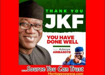 Aribasoye Salutes Fayemi’s Unblemished Records, Brands Him Champion of Good Governance