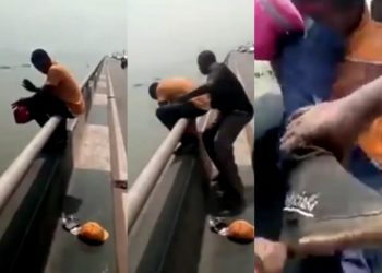 Suicidal man dissuaded from jumping off Third Mainland Bridge (video)