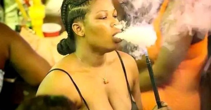 Photo of Lagos Labour Party deputy governorship candidate smoking shisha surfaces