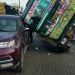 40-Foot Container Crushes Car In Lagos