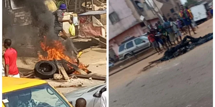 Five men burnt to death for allegedly trying to steal tricycle in Onitsha 