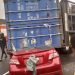 Driver escapes death as container crushes car in Lagos