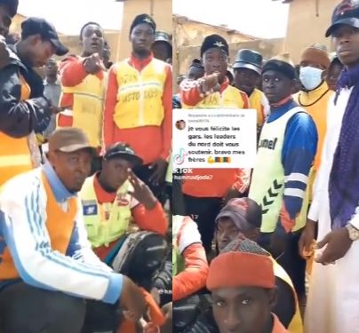 Nigerians react to trending video of Cameroonian commercial motorcyclists purportedly protesting the removal of petrol subsidy in Nigeria