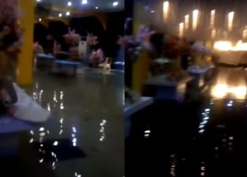 Wedding ceremony disrupted as flood takes over hall in Warri 