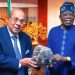 Tinubu arrives India, holds first meeting with Hinduja Group CEO
