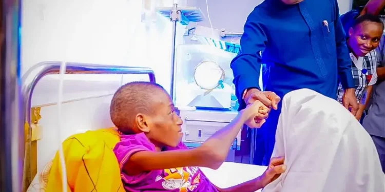 You will live!  Sanwo-Olu wades in 12-year-old boy with missing intestine