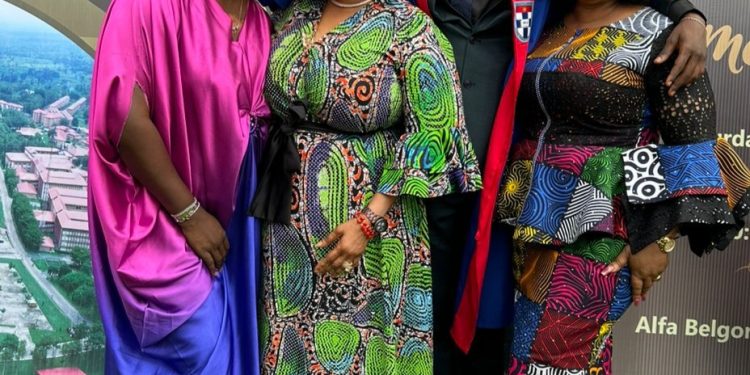 Nollywood Star actress, Jaiye Kuti in ecstasy as son graduates from Afe Babalola University