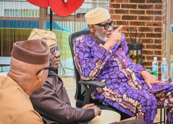 Ademola Adeleke, Absent As South-West Govs Visit Akeredolu In Ibadan