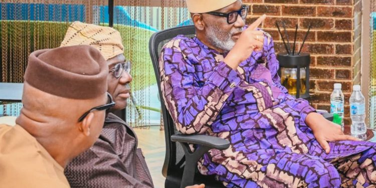 Ademola Adeleke, Absent As South-West Govs Visit Akeredolu In Ibadan