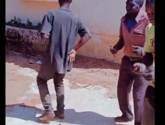 Trending video shows the moment suspected thieves were forced to dance after being caught