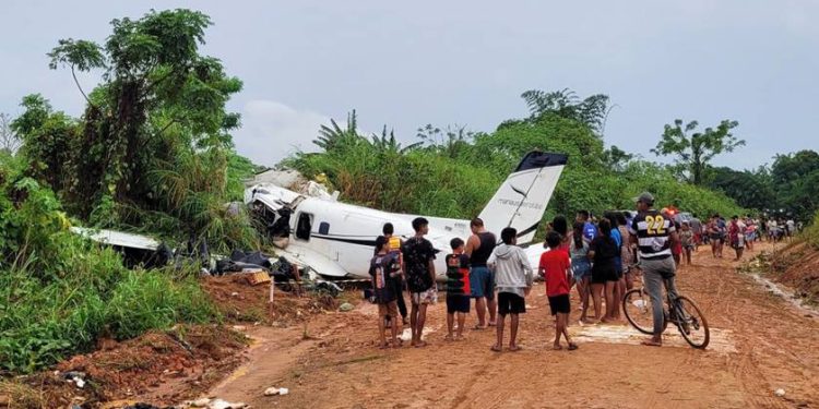 Small plane breaks apart mid-air, killing 7 people onboard in Brazil
