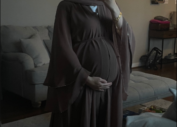 Muslim woman called out for posting her pregnant belly online while her husband is shamed for letting her