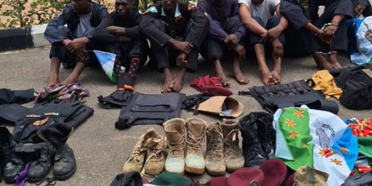 Suspected Yoruba nation agitators storm Oyo Secretariat, hoist flag