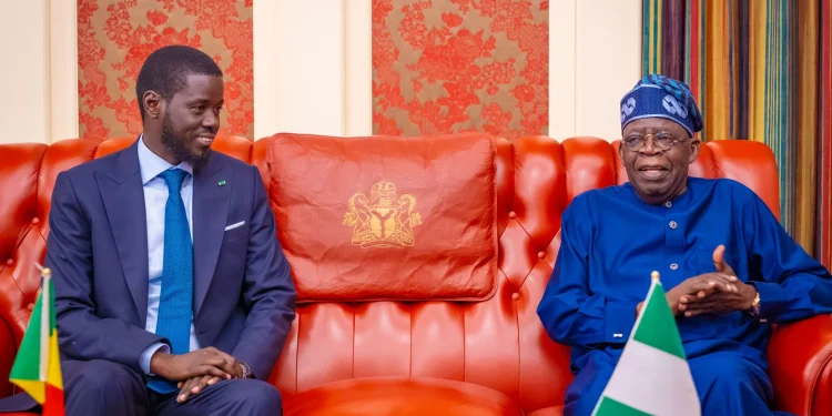 Tinubu receives Bassirou Faye, Senegalese president, at Aso Villa