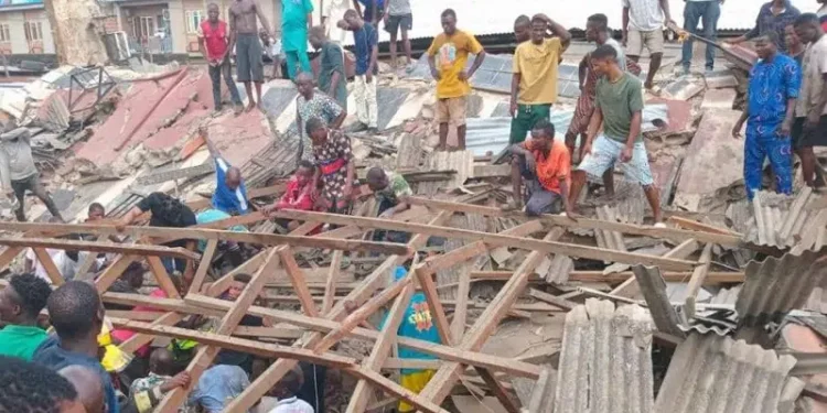 Many feared dead as Mosque collapses during prayer in Lagos