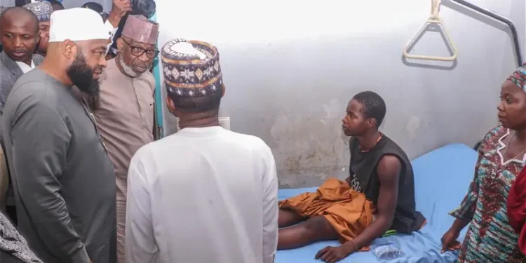 Tinubu visits victims of collapsed mining site in Niger