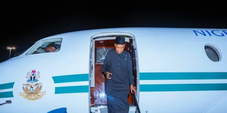 Shettima’s CHOGM trip aborted over damage to aircraft’s windshield in New York