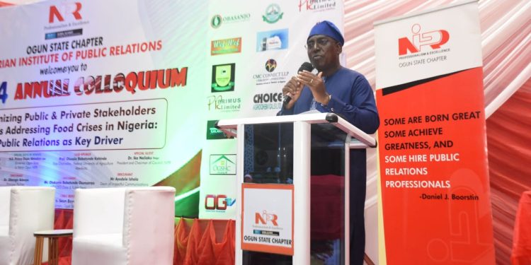 FUNAAB VC Speaks At Ogun NIPR 2024 Colloquium, Calls for Collective Action to Address Nigeria’s Food Crisis