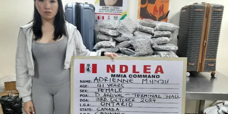 Canadian woman arrested at Lagos airport as NDLEA seizes N9bn worth of opioids