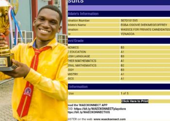 Joyful Mood As 16 year old Bayelsa boy scores 360 in 2025 UTME