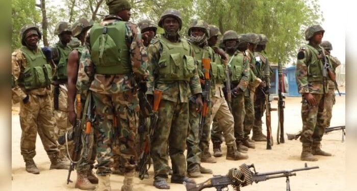 Nigerian military arrests personnel aiding terrorism in north east .