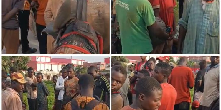 Police reacts to viral video of young men arriving Lagos in large numbers