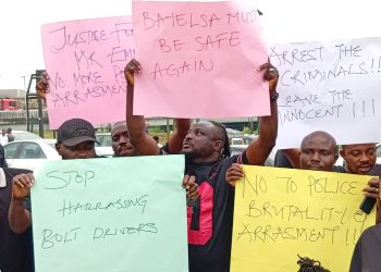 App-Based Transporters Protest Murder of Their Member in Bayelsa, Seek For Justice