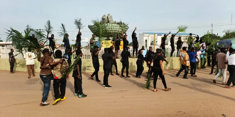 Yelewata Killings: Angry Youths Protest, Demand End To Killings In Benue as Police Fire Teargas to Disperse Protesters 