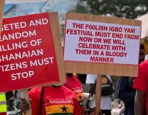 Reactions as “Nigeria Must Go” protests erupt in Ghana (Video)