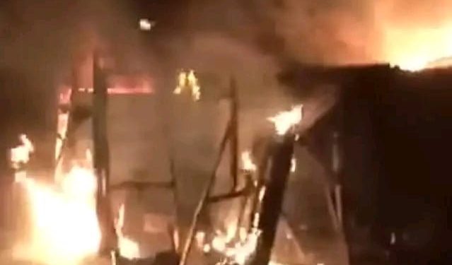 Shops destroyed as fire guts Kwara cattle market