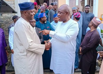 Sen. Lokpobiri Commiserates With APC National Chairman Over The Passing Away Of His Mother