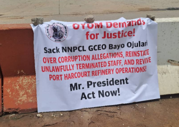 Protest rocks NNPC Tower in call for Ojulari’s resignation