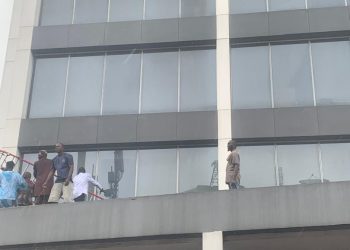 Occupants jump out of window as fire guts six-storey Afriland Tower