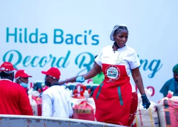 Hilda Baci completes GWR cooking attempt for world’s largest jollof rice