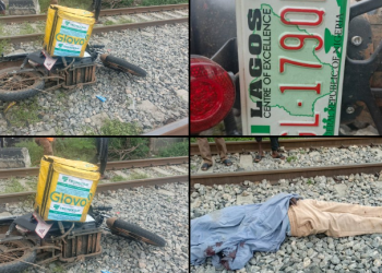 Train crushes dispatch rider in Lagos
