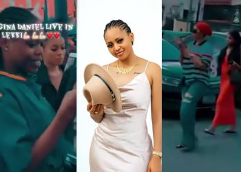 Sweet moment fans spot Regina Daniels in Lekki, she blesses them with cash