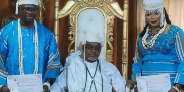 Olowu Installs UK-Based Businessman Gbenga Oso, Wife as Owu Chiefs